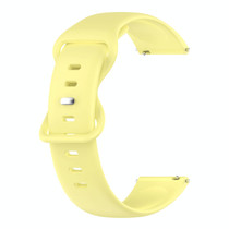 For Amazfit GTS 3 20mm Solid Color Silicone Watch Band(Yellow)
