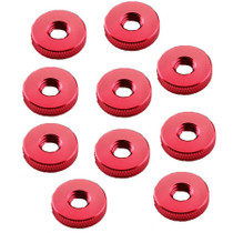 10 PCS Knurled Aluminum Alloy Single Layer Hand Tight Nut, Product specification: M4-D12*3Red