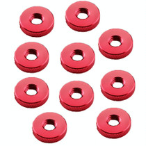 10 PCS Knurled Aluminum Alloy Single Layer Hand Tight Nut, Product specification: M8-D20*6Red