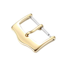 10 PCS IP Plated Stainless Steel Pin Buckle Watch Accessories, Color: Gold 18mm