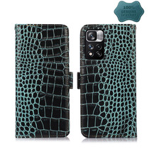 For Xiaomi Redmi Note 11 Pro 4G / 5G Global Crocodile Top Layer Cowhide Leather Phone Case(Green)