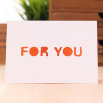 50 PCS A-035 Large Hollow Letters Holiday Greeting Card(For You)
