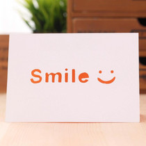 50 PCS A-035 Large Hollow Letters Holiday Greeting Card(Smile)