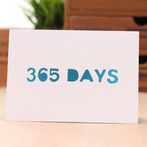 50 PCS A-035 Large Hollow Letters Holiday Greeting Card(365 Days)