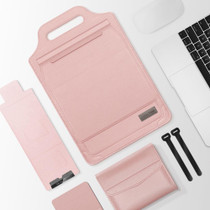 12 inch Multifunctional Mouse Pad Stand Handheld Laptop Bag(Pink)