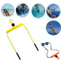 2 PCS Beach Snorkeling Floating Anti-drop Sports EVA Tube Sunglasses Chain Glasses Chain(Yellow)