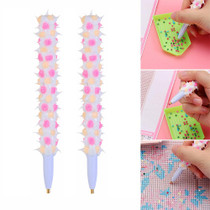 2 PCS Mace Diamonds Painting Pens Embroidery Sewing Accessories(Rose Red)