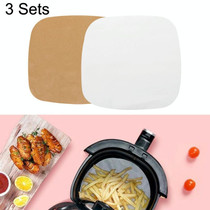 3 Sets Air Fryer Special Paper Pad Grilled Meat Paper Oil Absorbed Paper, Color Random Delivery, Style: Square Without Hole (24cm)