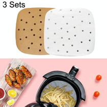 3 Sets Air Fryer Special Paper Pad Grilled Meat Paper Oil Absorbed Paper, Color Random Delivery, Style: Square With Hole (20.5cm)