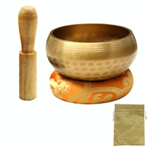 Buddha Sound Bowl Yoga Meditation Copper Bowl, Size: Diameter 8cm(Bowl+Mat+Wooden Stick+Linen Bag)