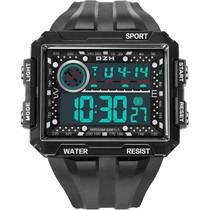 SYNOKE 6861 Outdoor Luminous Waterproof Multi-Function Square Large Screen Display Sports Electronic Watch(Black)