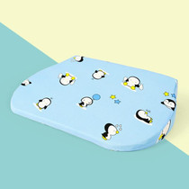 Newborn Baby Anti-spitting Milk Ramp Pad Ridge Protection Anti-spill Pillow(Blue Penguin)