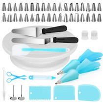 52 In 1 Cake Turntable Piping Tip Piping Bag Baking Tool Set