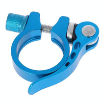 5 PCS Bicycle Accessories Quick Release Clip Road Bike Seatpost Clamp, Size: 34.9mm(Blue)