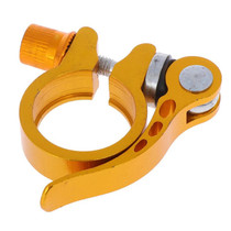 5 PCS Bicycle Accessories Quick Release Clip Road Bike Seatpost Clamp, Size: 28.6mm(Yellow)