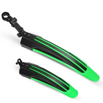 5 Sets  Dual Color Bicycle Mudguard Mountain Bike Fenders Set(Black Green)