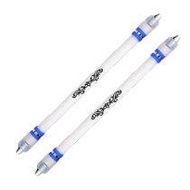 2 PCS Visual Spinning Pen Drop Resistant No Refill Rotary Pen Special(A7 Blue)