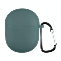 For Boat Airdopes 381 Silicone Earphone Protective Case with Hook(Dark Night Green)