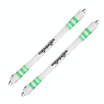 2 PCS Visual Spinning Pen Drop Resistant No Refill Rotary Pen Special(A5 Green)