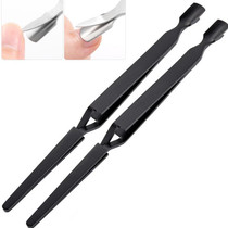 2 PCS X-Shaped Stainless Steel Shaping Clip Nail Art Tools, Specification type: Black