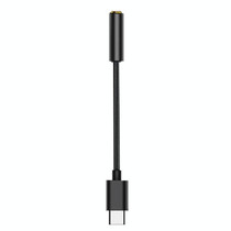 TA11-R USB-C / Type-C Male to 3.5mm Audio Female TPE Braid Earphone Adapter(Black)