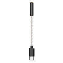 TA12-R USB-C / Type-C Male to 3.5mm Audio Female Single Crystal Copper Braid Earphone Adapter (Silver)