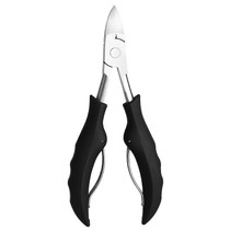 3 PCS Stainless Steel Nail Clippers Olecranon Dead Skin Pliers Set(Black ABS Handle)