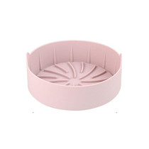 Air Fryer Silicone Grill Pan Accessories, Size: Round 22 cm(Pink)
