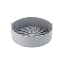 Air Fryer Silicone Grill Pan Accessories, Size: Round 19 cm(Gray)