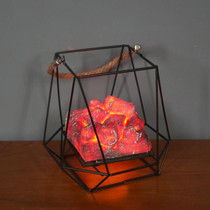 Imitation Charcoal Flame Lamp LED Wrought Iron Holiday Decoration, Spec: Charcoal E