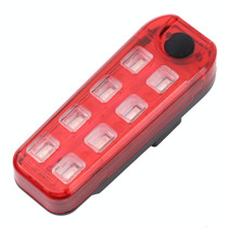 QZ-W007 8 x SMD Rechargeable Red and Blue Bicycle Safety Warning Tail Light