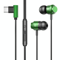 TS902 Metal In-Ear USB-C / Type-C Game Earphone, Cable Length: 1.2m(Green)