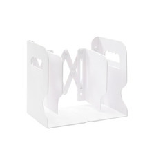 Desktop Folding And Retractable Book Storage Stand, Color: White