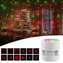 C209 USB Charge Mini Laser Stage Atmosphere Light, Specification: 12 In 1 Style (White)