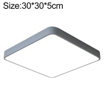 Macaron LED Square Ceiling Lamp, 3-Colors Light, Size:30cm(Grey)