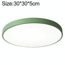 Macaron LED Round Ceiling Lamp, 3-Colors Light, Size:30cm(Green)