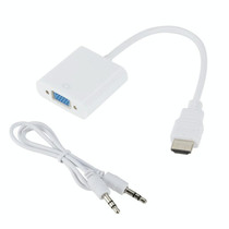 ZHQ008 HD HDMI To VGA Converter with Audio(White)