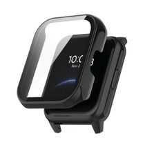 For OPPO Realme Watch 2 Pro Integrated PC+ Toughened Film Case(Black)