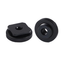 2 PCS Aluminum Hot Shoe Single Nut Screw 5/8 Male to M6 Female Adapter