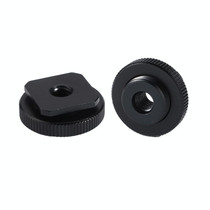 2 PCS Aluminum Hot Shoe Single Nut Screw 5/8 Male to 1/4 Female Adapter