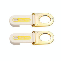 2 PCS Multifunctional Pull Ring Toilet Lid Lifter(Cream White)