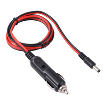 12V/24V 5.5x2.1mm DC Power Supply Adapter Plug Coiled Cable Car Charger, Length: 1m