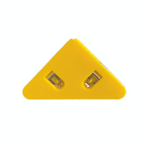 14 PCS Student Test Paper Storage Triangle Book Edge Clip(Solid yellow / triplayer)
