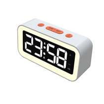 LED Electronic Alarm Clock Night Light(White)