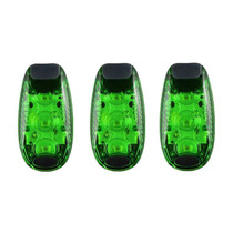 3 PCS Outdoor Cycling Night Running Warm Light Bicycle Tail Light, Colour: 3 LED Green