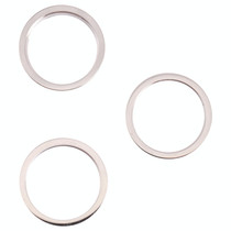 3 PCS Rear Camera Glass Lens Metal Outside Protector Hoop Ring for iPhone 13 Pro Max(White)