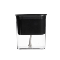 Hydroponic Transparent Visible Plastic Flower Pot, Size: 10x10x11.3cm(Black)