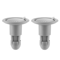 2 PCS LSWY15 Toilet One-Way Drainage And Odor-Proof Basin Floor Drain(Grey)