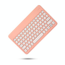 X4 Universal Round Keys Panel Spray Color Bluetooth Keyboard(Orange Pink)