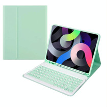 `+X3 Universal Candy Color Round Keys Bluetooth Keyboard Leather Case(Fresh Green)